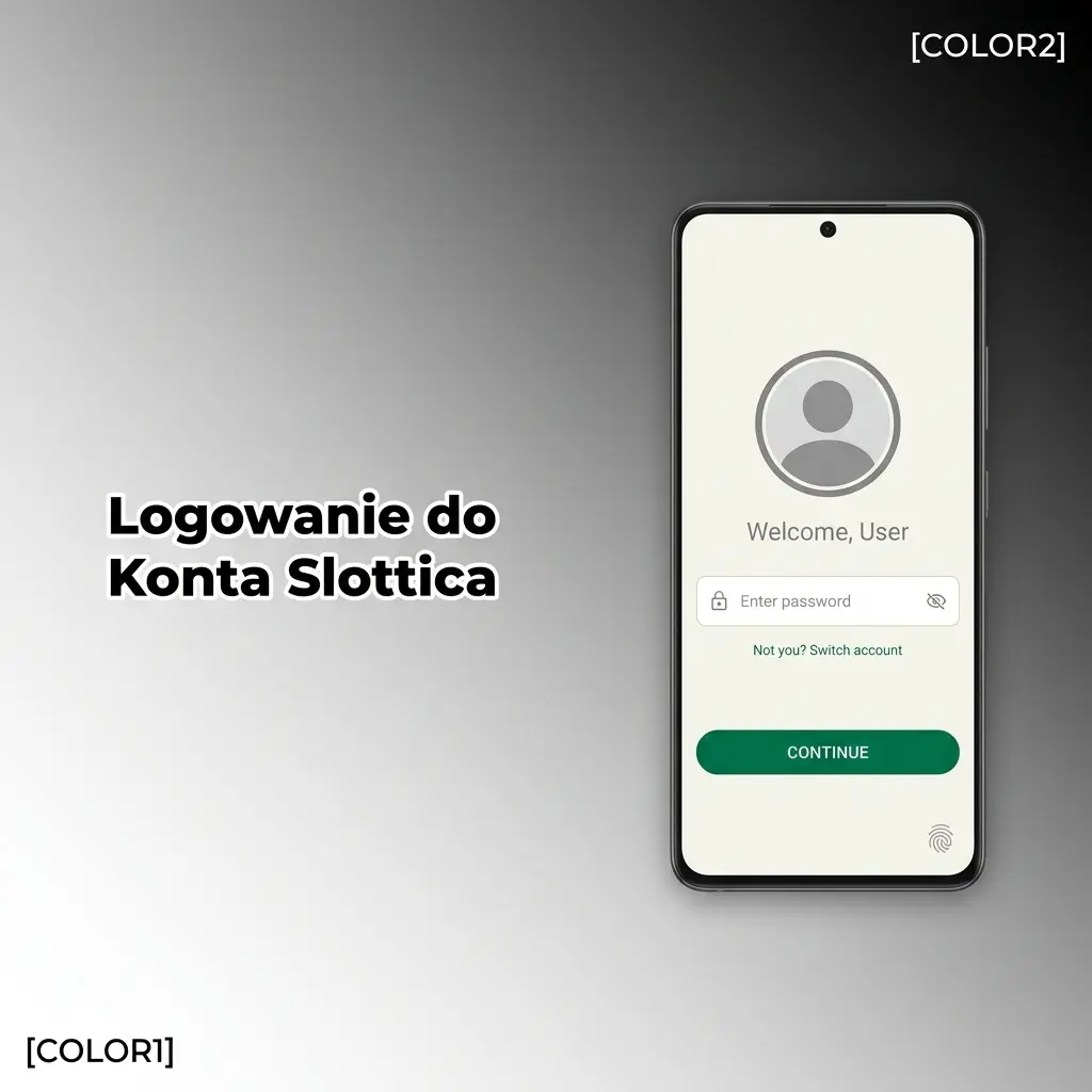 Ekran logowania do konta Slottica z formularzem e-mail i hasła na stronie kasyna